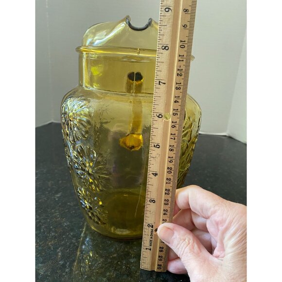 Anchor Hocking Spring Song Daisy, Yellow Pitcher, Vintage - Picture 5 of 8